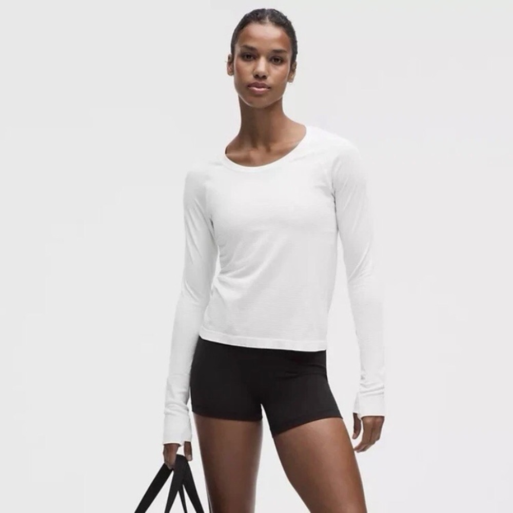 $78 lululemon Swiftly Tech Slim Fit Sweat-wicking Long-Sleeve Shirt 2.0 Size 8
